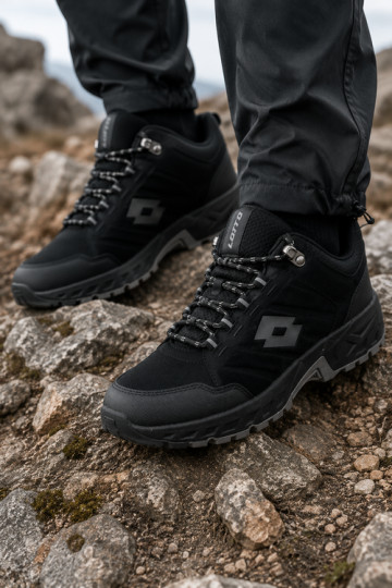Heren wandelschoenen in zwart LOTTO 2400290U KETCHAM