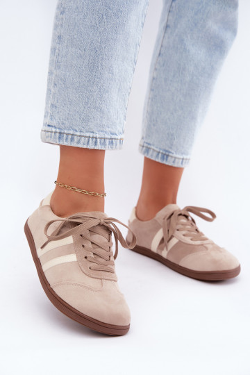 Zandkleurige dames sneakers Barefoot Kessy 2