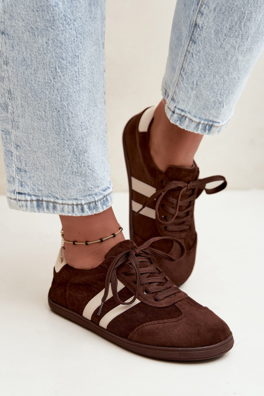Dames Barefoot Sneakers in Chocoladekleur Kessy