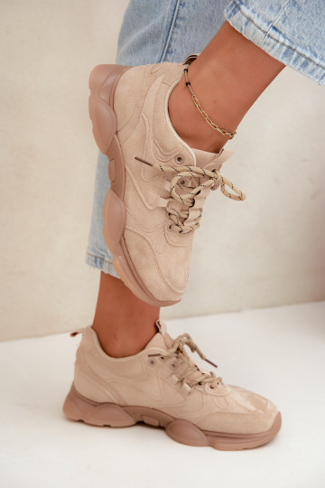 Dames Sneakers in Zandkleur Shaley 2
