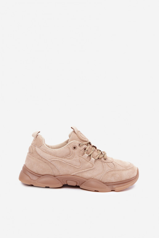 Dames Sneakers in Zandkleur Shaley