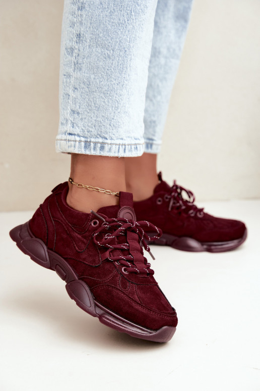 Dames Sneakers in Bordeauxkleur Shaley