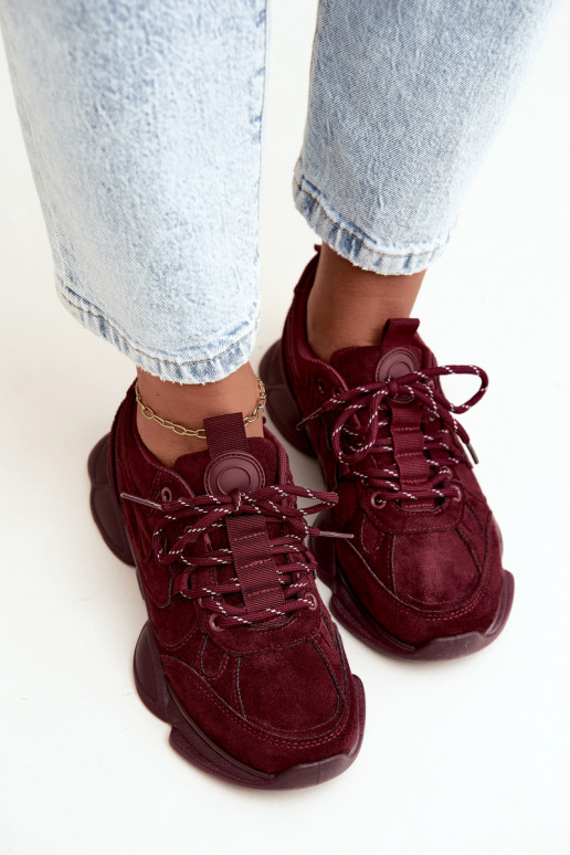 Dames Sneakers in Bordeauxkleur Shaley
