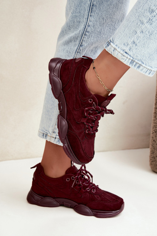 Dames Sneakers in Bordeauxkleur Shaley