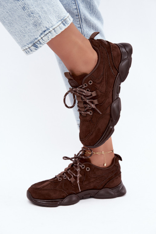 Dames Sneakers in Chocoladekleur Shaley