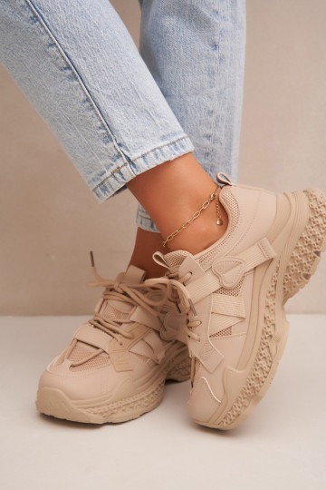 sneakers met strepen in zandkleur Ellery 2