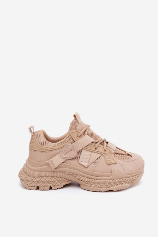 sneakers met strepen in zandkleur Ellery