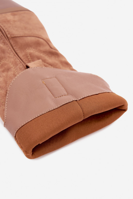 lange cowboy-stijl laarzen met hak in bruine kleur INesly