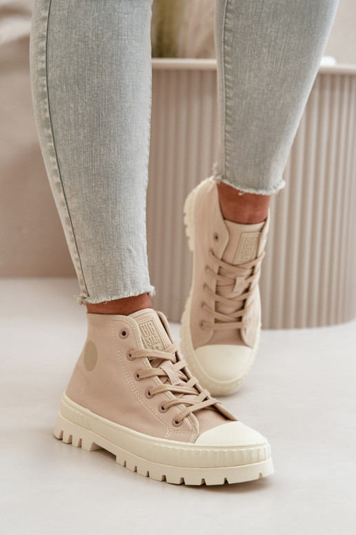 casual schoenen met schacht Big Star OO274006 in zandkleur