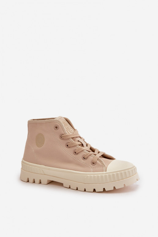 casual schoenen met schacht Big Star OO274006 in zandkleur