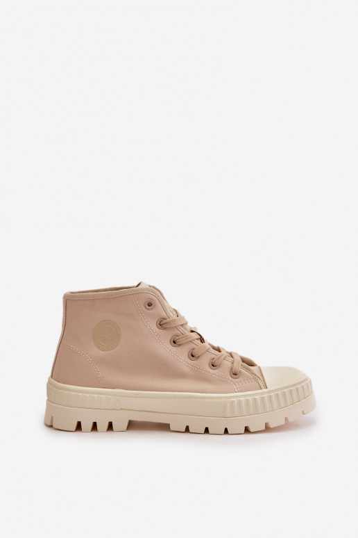 casual schoenen met schacht Big Star OO274006 in zandkleur