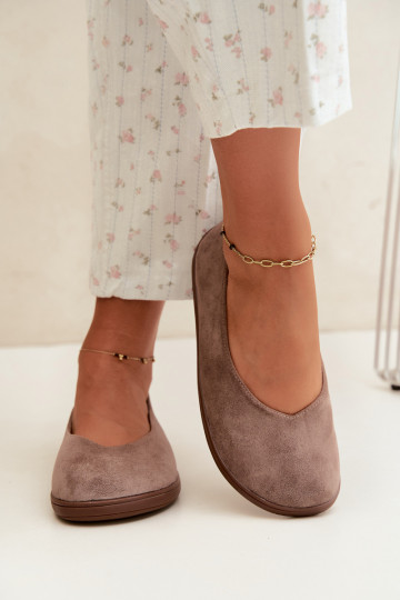 Dames ballerina's Barefoot in kleikleur Hollin 2