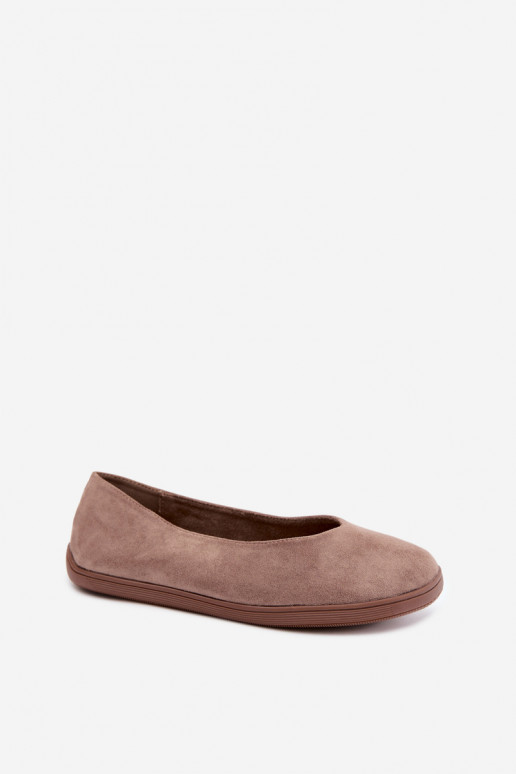 Dames ballerina's Barefoot in kleikleur Hollin