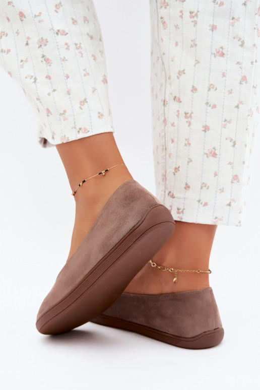 Dames ballerina's Barefoot in kleikleur Hollin