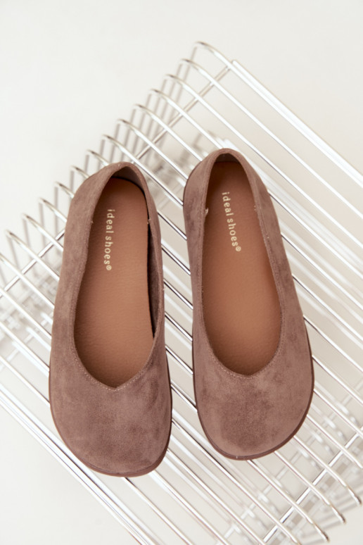 Dames ballerina's Barefoot in kleikleur Hollin