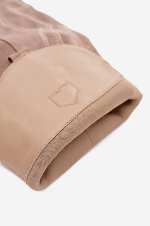 Lange cowboy-stijl laarzen met hakken en gestikte schacht in kaki kleur Irella