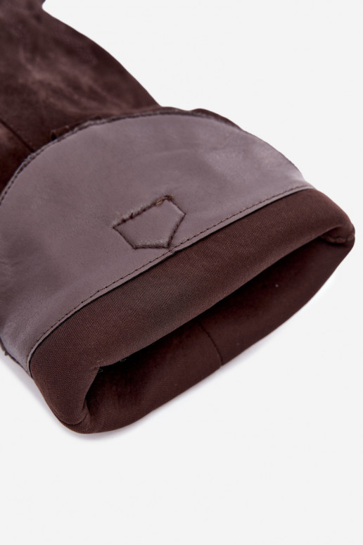 Lange cowboy-stijl laarzen met hakken en gestikte schacht in chocoladekleur Irella