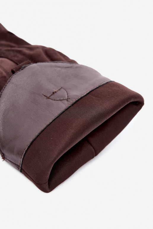 Chocolade kleurige cowboy stijl enkellaarsjes met hakken Glenor