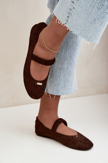 Chocolade sandalen met decoratieve details Brinelle