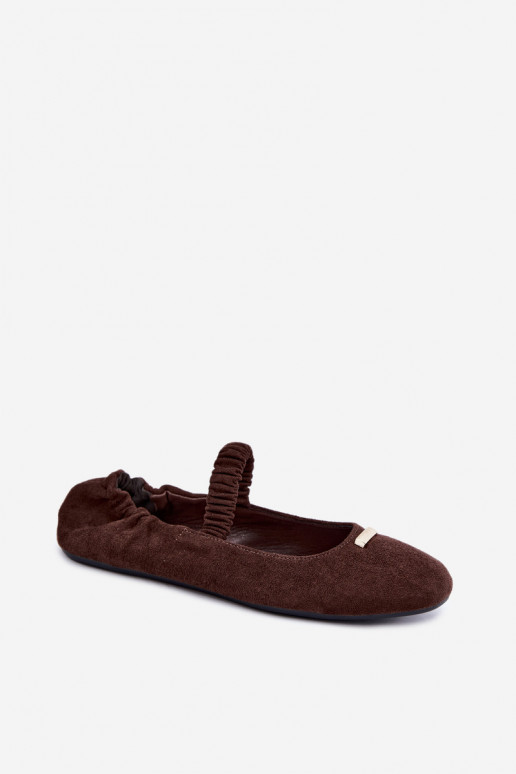 Chocolade sandalen met decoratieve details Brinelle