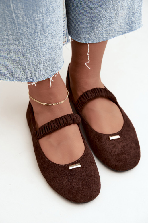 Chocolade sandalen met decoratieve details Brinelle