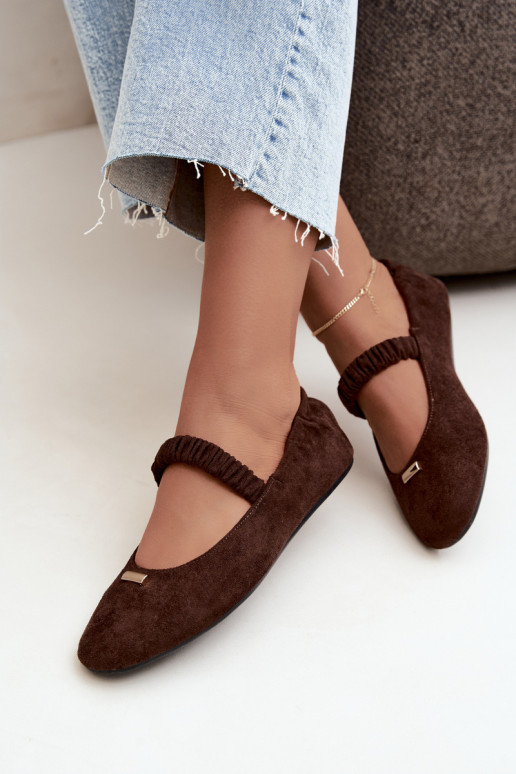 Chocolade sandalen met decoratieve details Brinelle