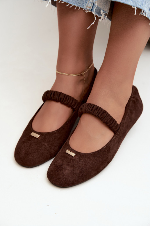 Chocolade sandalen met decoratieve details Brinelle