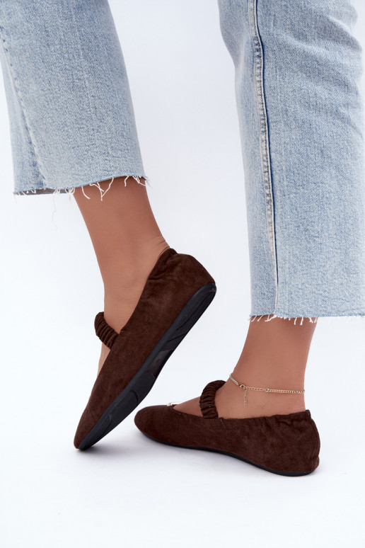 Chocolade sandalen met decoratieve details Brinelle