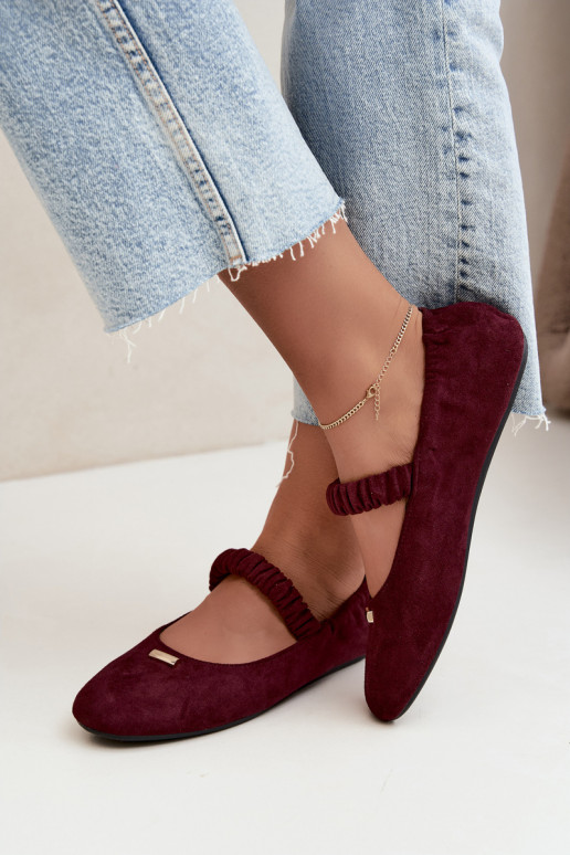 Bordeaux kleurige sandalen met decoratieve details Brinelle