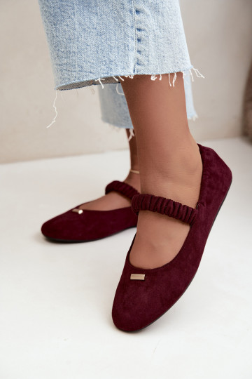 Bordeaux kleurige sandalen met decoratieve details Brinelle 2