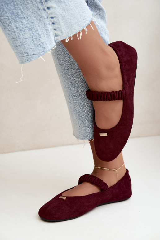 Bordeaux kleurige sandalen met decoratieve details Brinelle