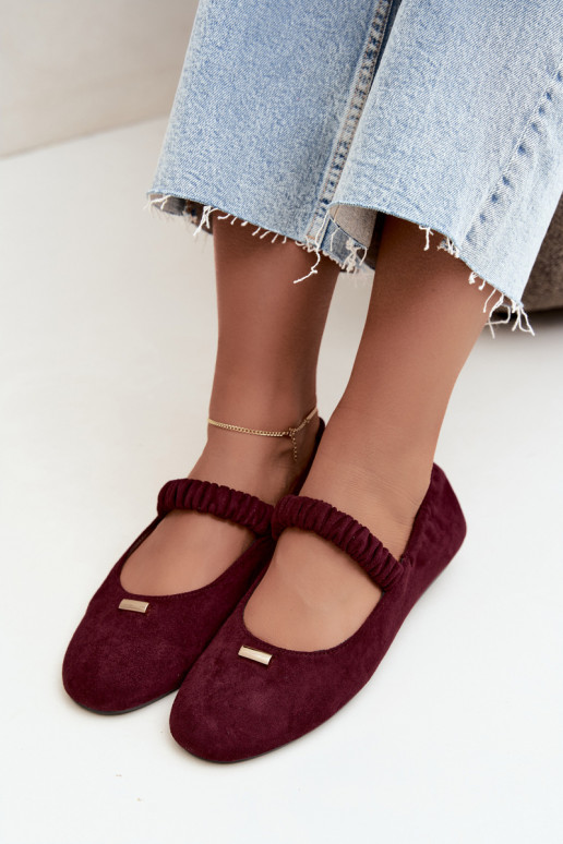 Bordeaux kleurige sandalen met decoratieve details Brinelle