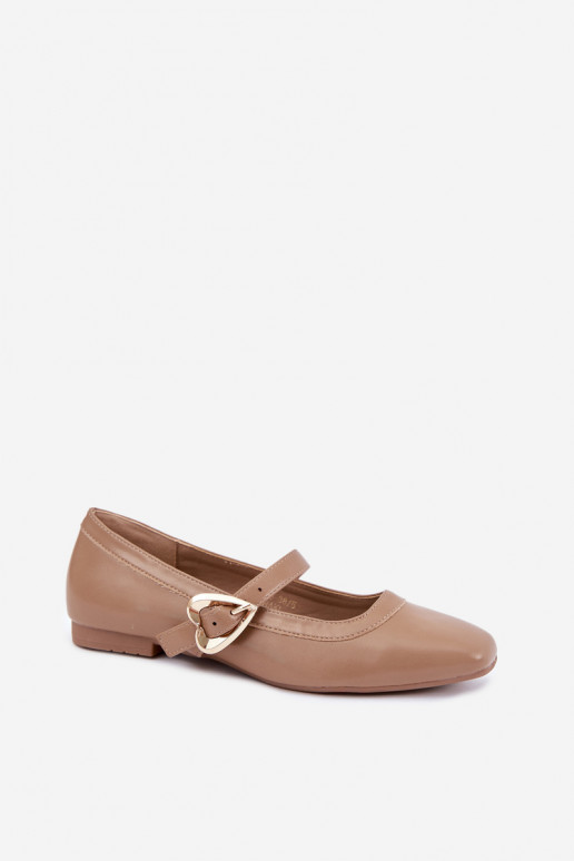 ballet flats met gespen en hartjes in zand Relsa