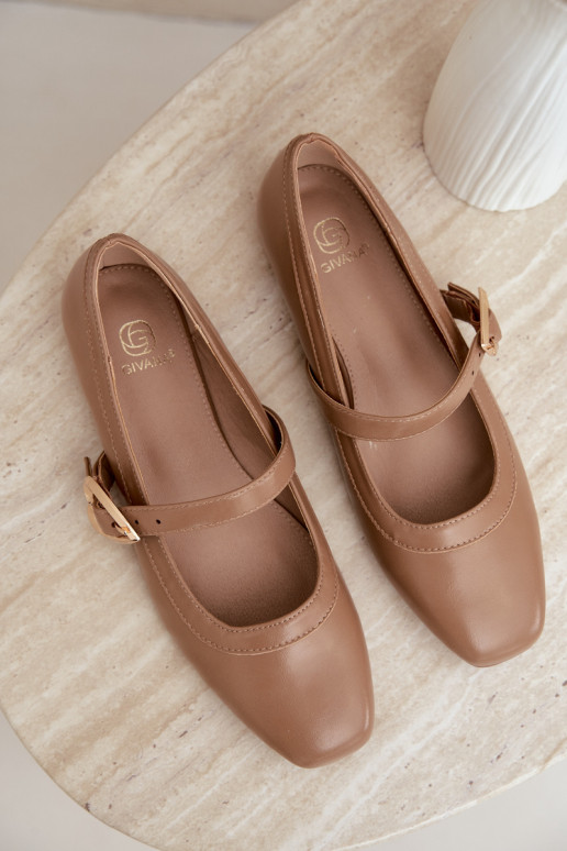 ballet flats met gespen en hartjes in zand Relsa