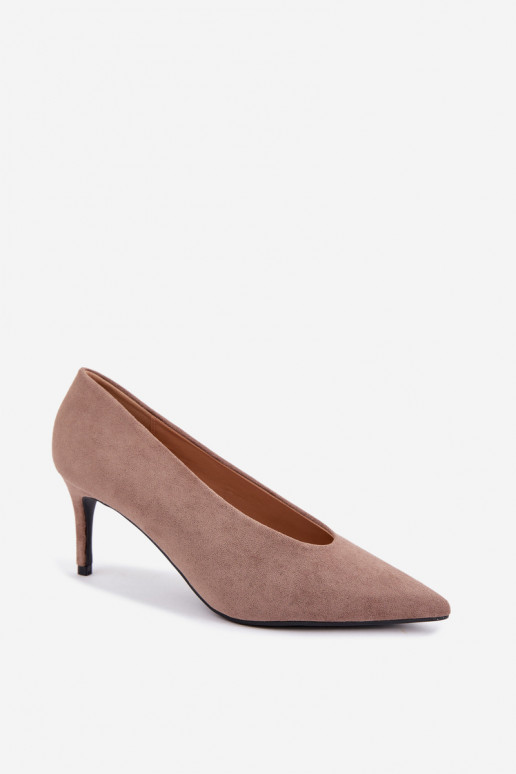 suède damesschoenen in zand Brenya