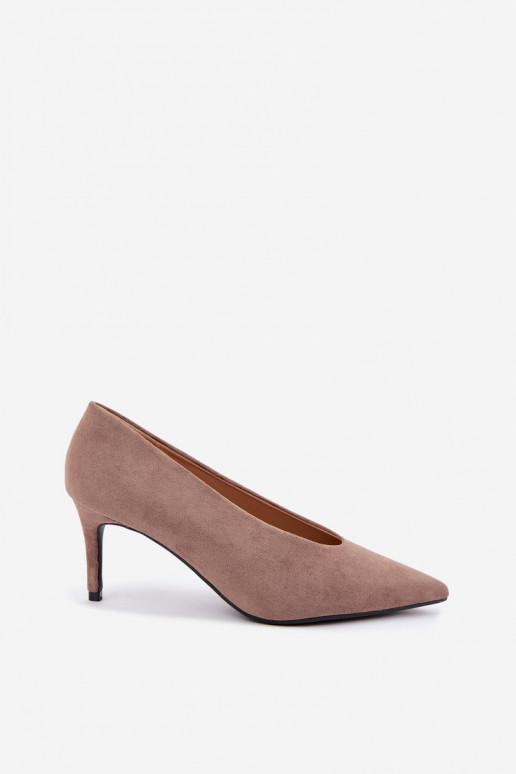 suède damesschoenen in zand Brenya