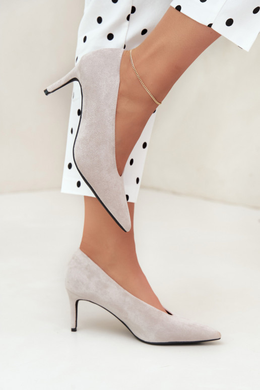 suède damesschoenen in grijs Brenya