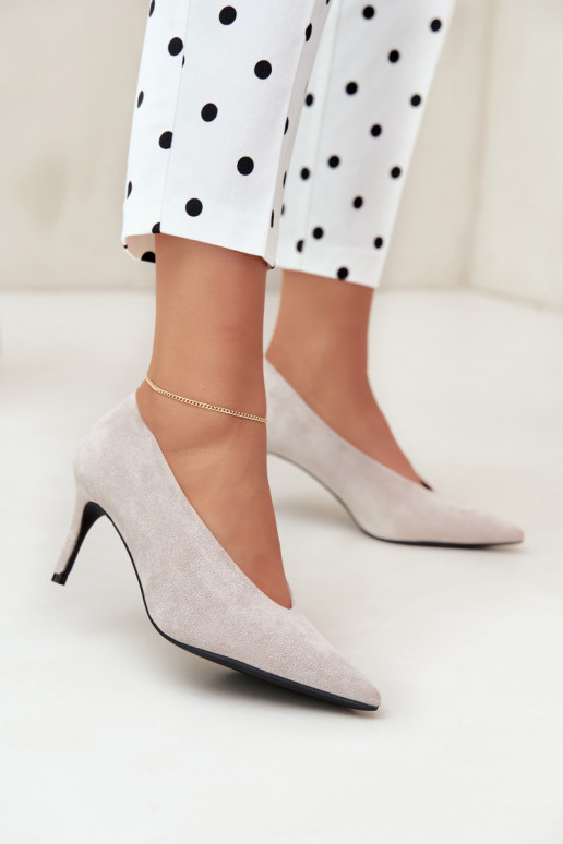 suède damesschoenen in grijs Brenya