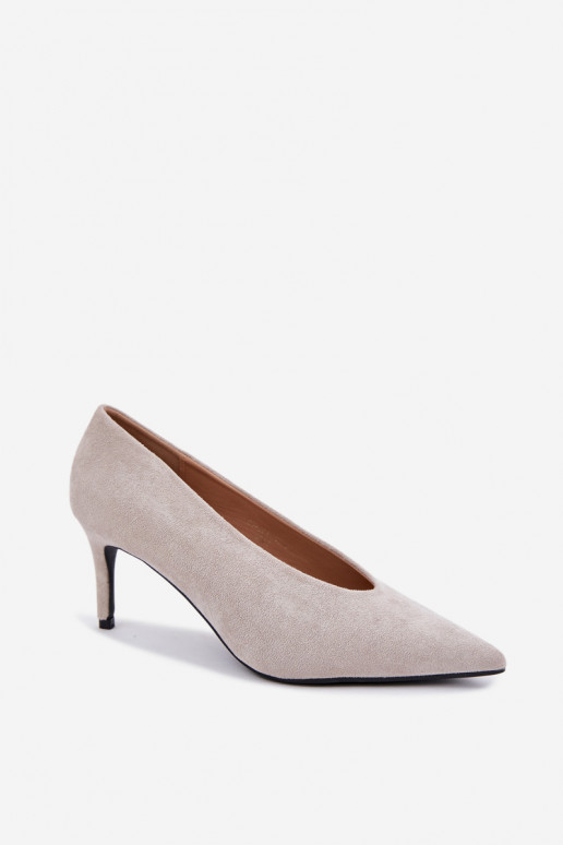 suède damesschoenen in grijs Brenya