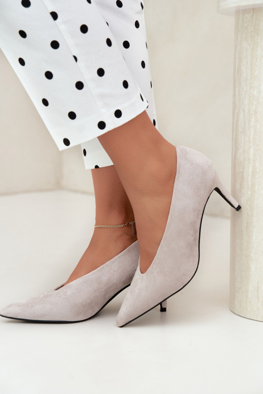 suède damesschoenen in grijs Brenya