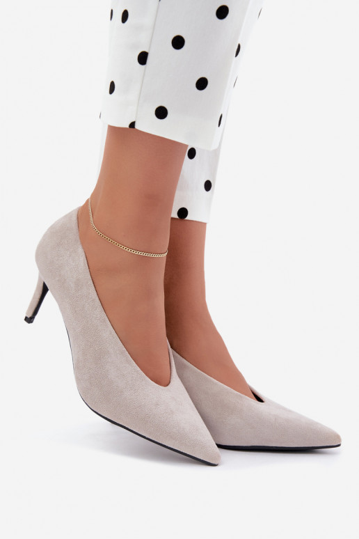 suède damesschoenen in grijs Brenya