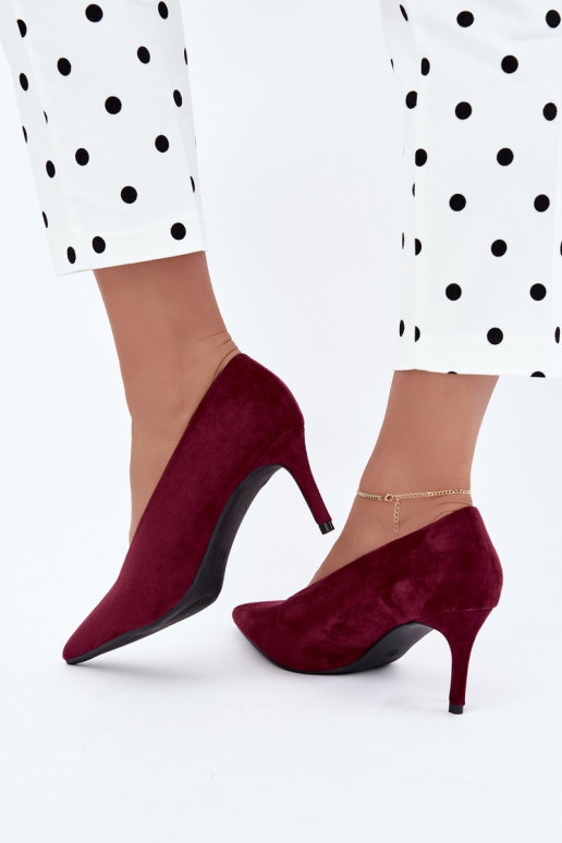 suède damesschoenen in bordeaux Brenya