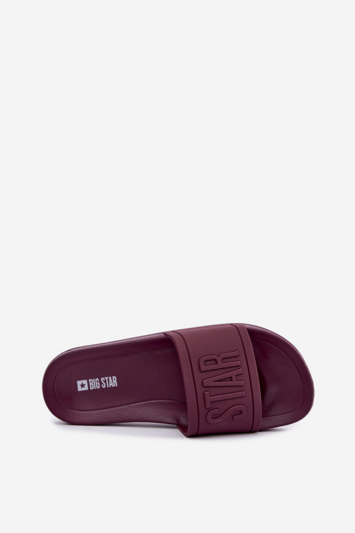 Dames slippers Big Star UU274070 in bordeaux kleur