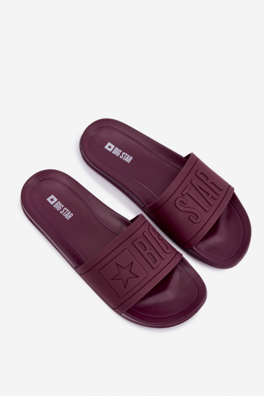 Dames slippers Big Star UU274070 in bordeaux kleur