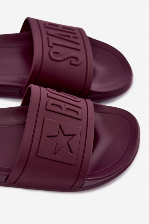 Dames slippers Big Star UU274070 in bordeaux kleur