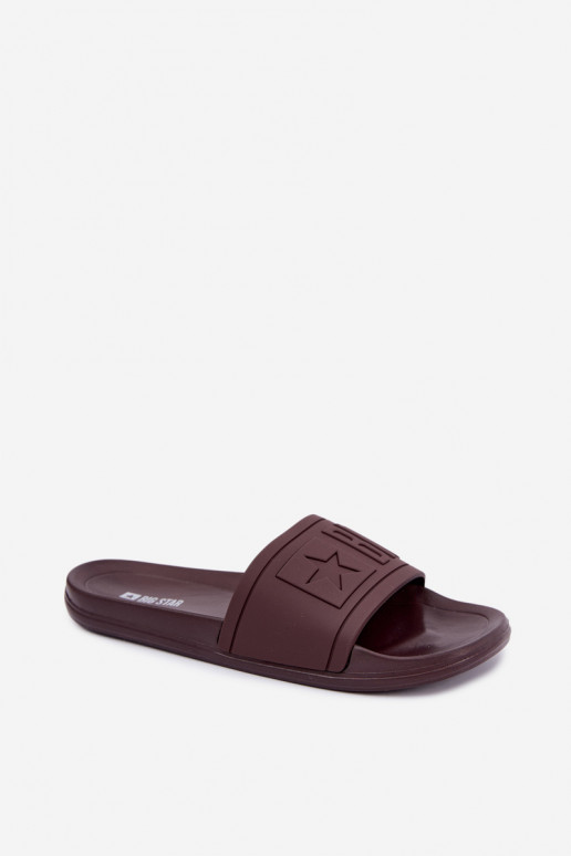 Dames slippers Big Star UU274072 in chocolade kleur