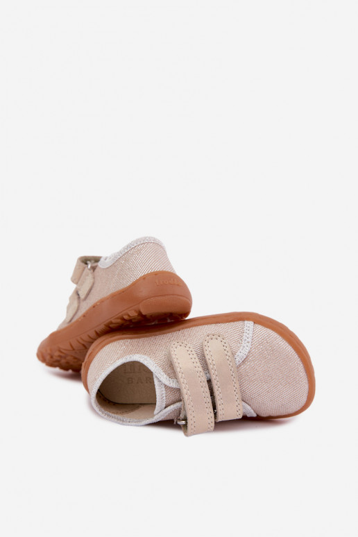 Kinderslippers Barefoot Froddo Canvas G1700440-1 Goud