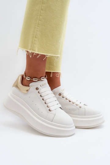 Leren dames sneakers GOE NN2N4031 wit 2