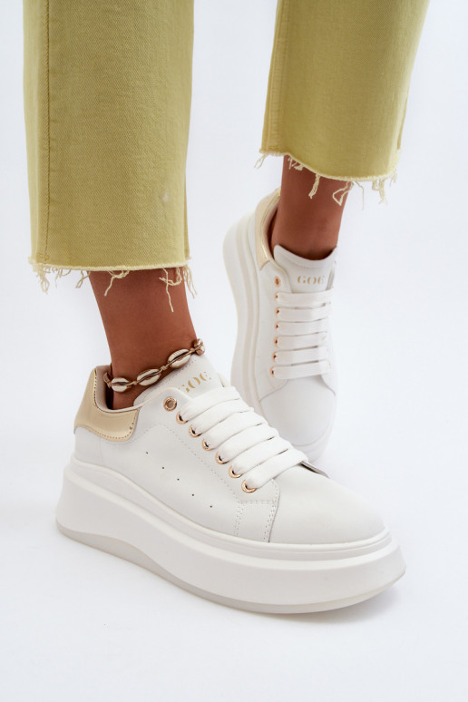 Leren dames sneakers GOE NN2N4031 wit