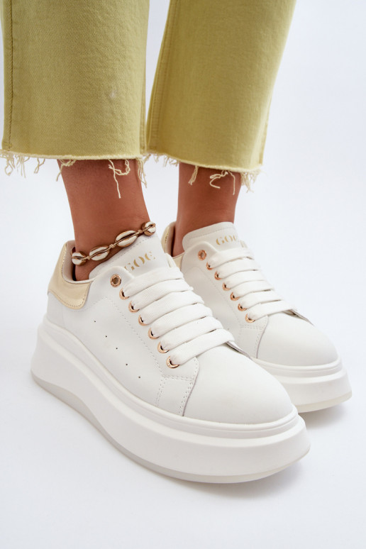 Leren dames sneakers GOE NN2N4031 wit